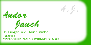 andor jauch business card
